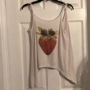 Strawberry spaghetti strap top